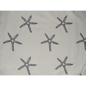 Indoor/Outdoor Star Embroidery - Navy