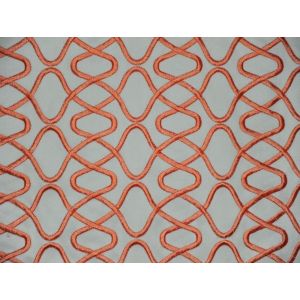 Indoor/Outdoor Squigy Embroidery - Coral