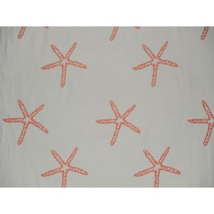 Indoor/Outdoor Star Embroidery - Coral