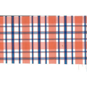 Artee Kati Sunblue Pumpkin Silk Taffeta Check/Plaid 54 Peach White