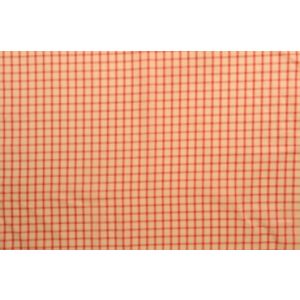 Silk Taffeta Plaid/Check Ascot Red Cream 100 % Silk