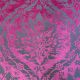 Baroque Hot Pink Ogee Velvet Fabric