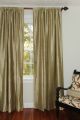 Shangri La Gold Silk Drapery Rod Pocket Panel